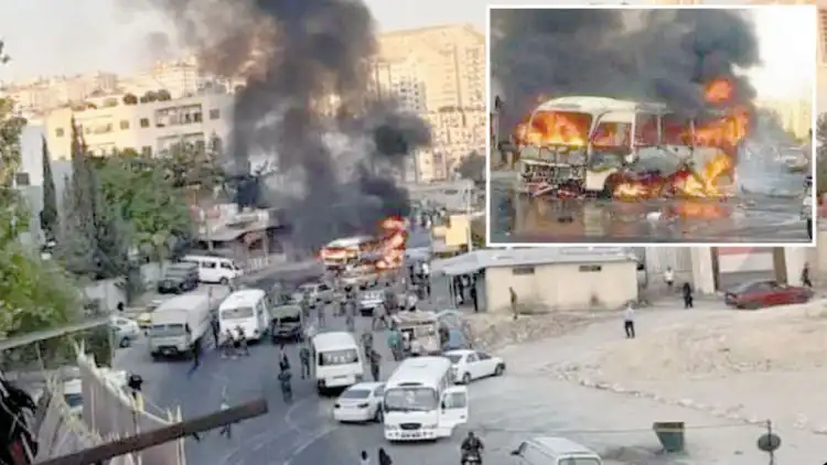 شام: بس میں بم دھماکے کے نتیجے میں ایک فوجی ہلاک اور 10زخمی