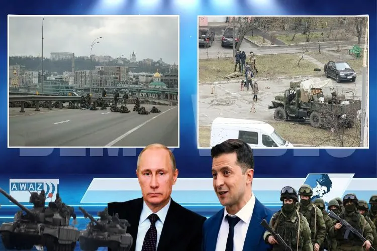 یوکرین تنازعہ: روسی فوج ’ کیف ‘میں داخل۔ پوتن نے دیا قیادت کو ہٹانے کا حکم 