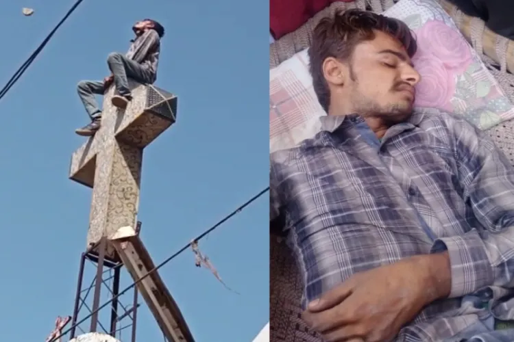 پاکستان: چرچ کی صلیب  پر چڑھ کر ایک شخص، ویڈیو وائرل