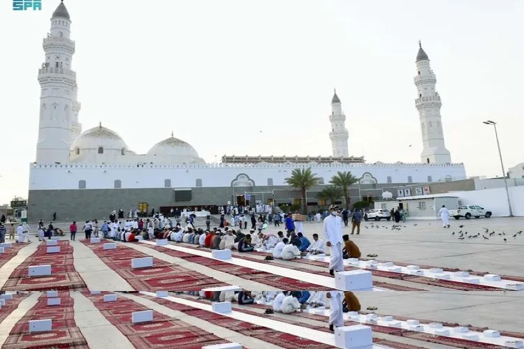مسجد قبا :اسلامی تاریخ کی پہلی میں افطار دسترخوان