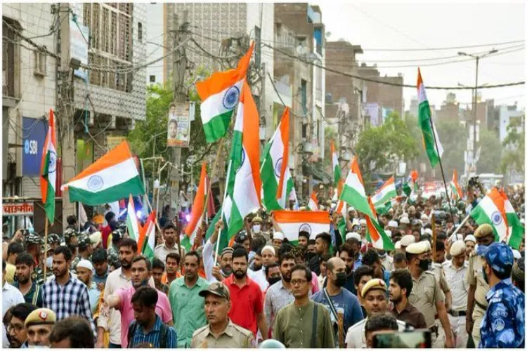 جہانگیر پوری: ترنگا یاترا  میں ہندو ۔مسلم اتحاد کے نعرے