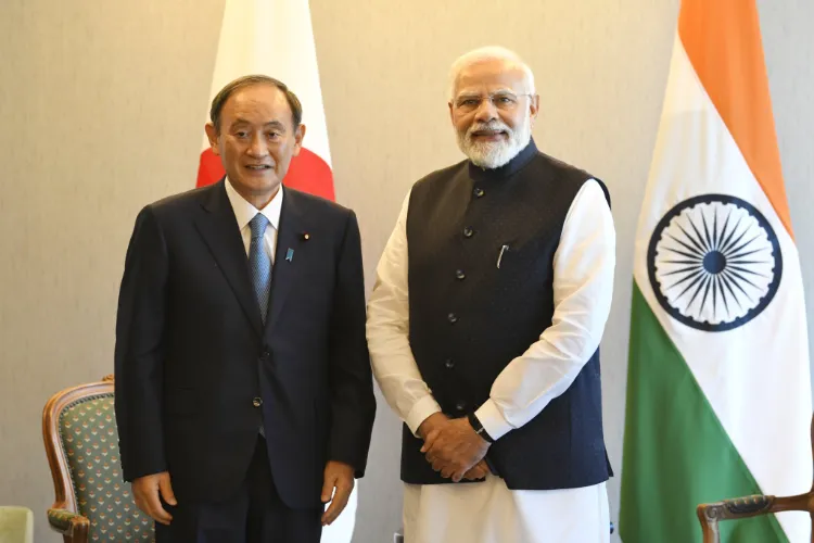 جاپان کے سابق وزیر اعظم سوگا نے مودی سے کی ملاقات 