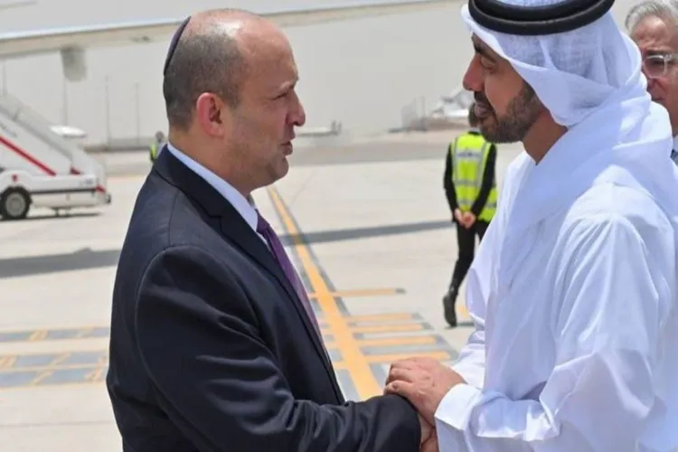 اسرائیلی وزیراعظم کا دورہ امارات، صدر محمد بن زاید النہیان سے ملاقات