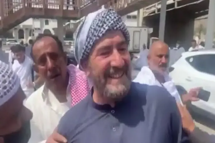 آدم محمد : برطانیہ سے پیدل حج پرمکہ آمد،سعودی عرب میں استقبال