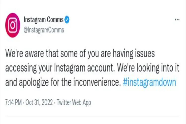 انسٹاگرام ڈاؤن: لاکھوں صارفین کو اکاؤنٹس معطل ہونے کا نوٹس