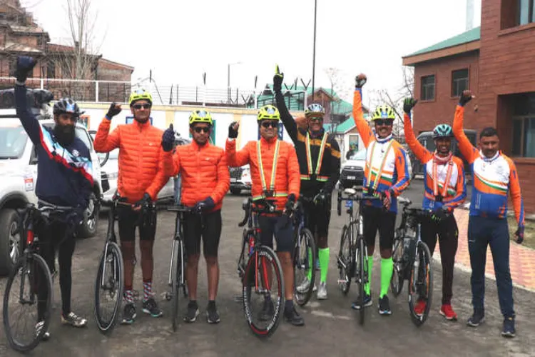 کشمیر سے کنیا کماری تک ایشیا کی سب سے طویل سائیکل ریس کا آغاز 