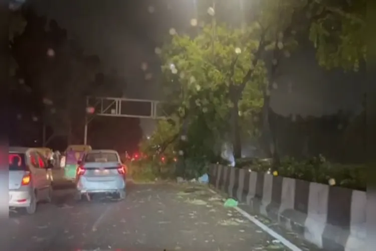 دہلی-نوئیڈا میں زبردست طوفان کے بعد بارش