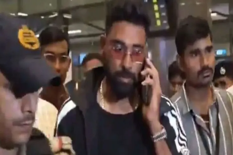 محمد سراج کا حیدرآباد ایئرپورٹ پر شاندار استقبال
