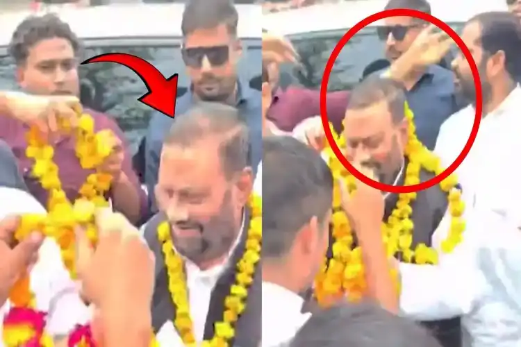 سابق وزیر سوامی پرساد موریہ کو کرنی سینا کے ممبر نے تھپڑ مارا