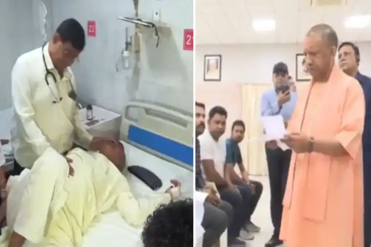 اتر پردیش: وزیراعلیٰ کے جنتا دربار پروگرام میں ایک شخص زہر کھا کر آیا