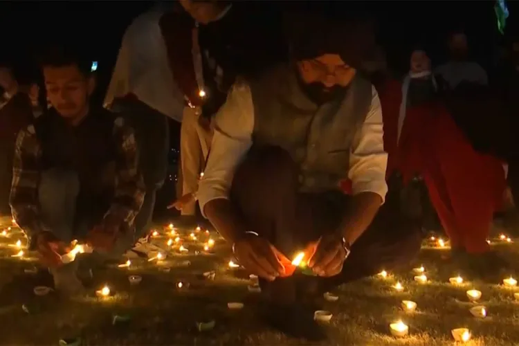 جموں و کشمیر: راشٹریہ ایکتا دیوس پر 3000 چراغوں  سے روشن کیا