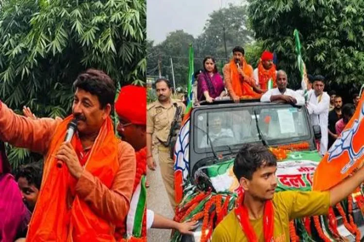 بہار:منوج تیواری کا الزام، انتخابی مہم کے دوران آر جے ڈی کارکنوں نے قافلے پر حملہ کیا۔