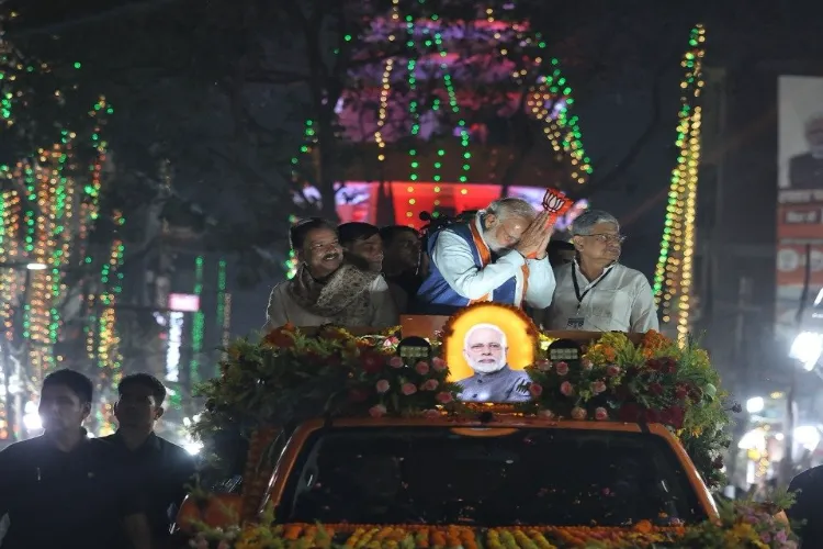 بہار: وزیراعظم مودی کا پٹنہ میں شاندار روڈ شو