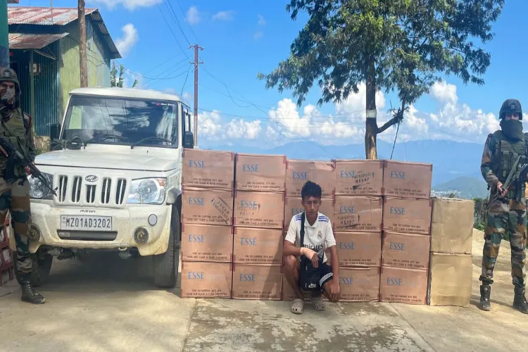 آسام رائفلز نے میزورم کے چامفائی میں 52 لاکھ روپے مالیت کی ممنوعہ سگریٹ ضبط کر لیں