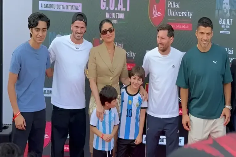 کرینہ کپور خان، اجے دیوگن اور دیگر نے میسی سے ملاقات کی