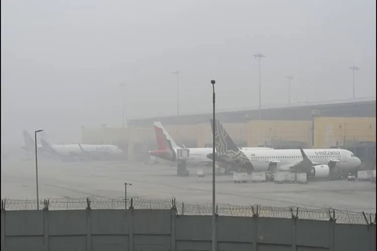 دہلی میں دھند کی تہہ، ایئر کوالٹی انڈیکس بدستور ناقص، آئی جی آئی ایئرپورٹ پر پروازیں تاخیر کا شکار