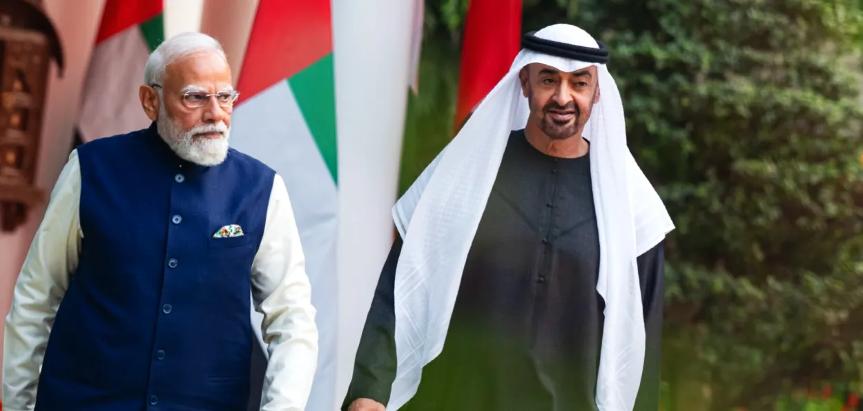  شیخ محمد بن زاید کا مختصر دورہ : ہند ۔ یواے ای  کے درمیان  شراکت داری کو مضبوط بنانے کے لیے معاہدوں پر دستخط 