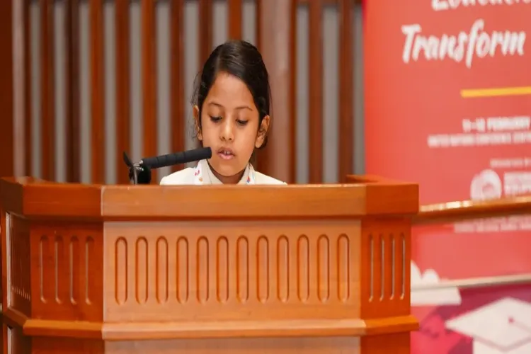  چھ سالہ روحی مہذب نے اقوام متحدہ ایشیا پیسفک ہیڈکوارٹرز میں تاریخ رقم کی