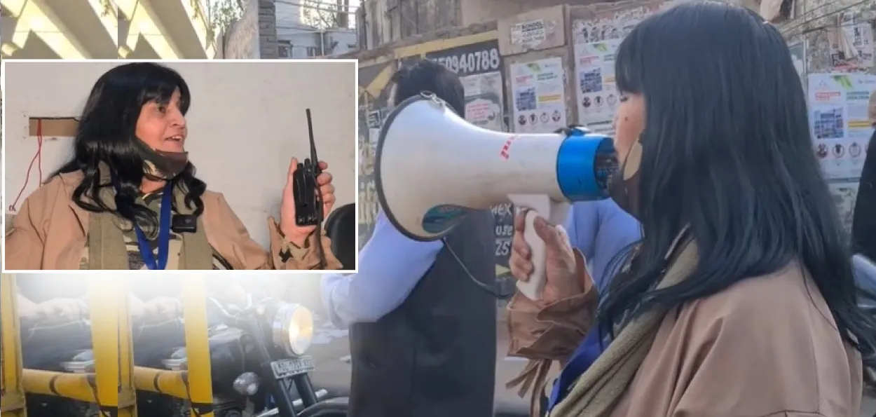 رمضان میں انسانیت کی خدمت۔ ذاکر نگر میں شائستہ کی رضاکارانہ ٹریفک ڈیوٹی