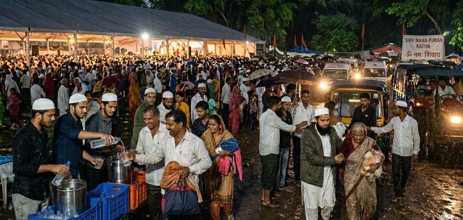 شیو مہاپوران کی محفل میں ہندو مسلم یکجہتی کی روشن مثال