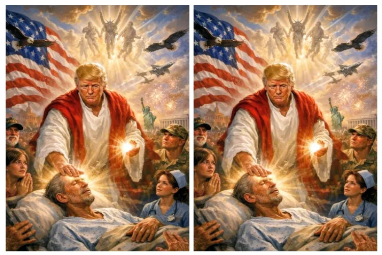 پوپ لیو پر تنقید کے بعد : ٹرمپ نے خود کو حضرت عیسیٰ کے روپ میں تصویر شیئر کر دی