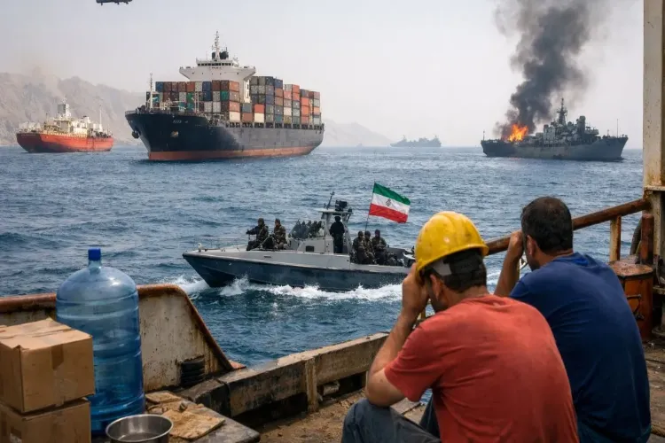 آبنائے ہرمز میں جہاز رانی بند ہونے سے تقریباً 20,000 ملاح پھنسے