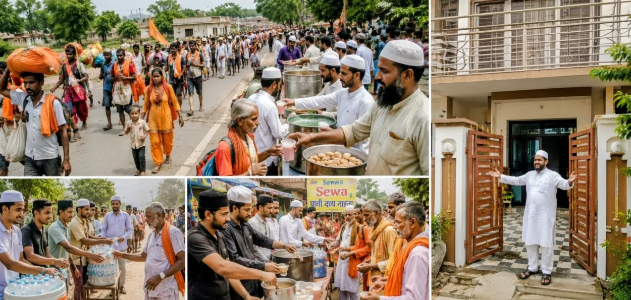   بریج منڈل یاترا بنی محبت کی مثال،میوات میں مسلم خاندانوں نے یاتریوں کے لیے کھول دیے اپنے گھر