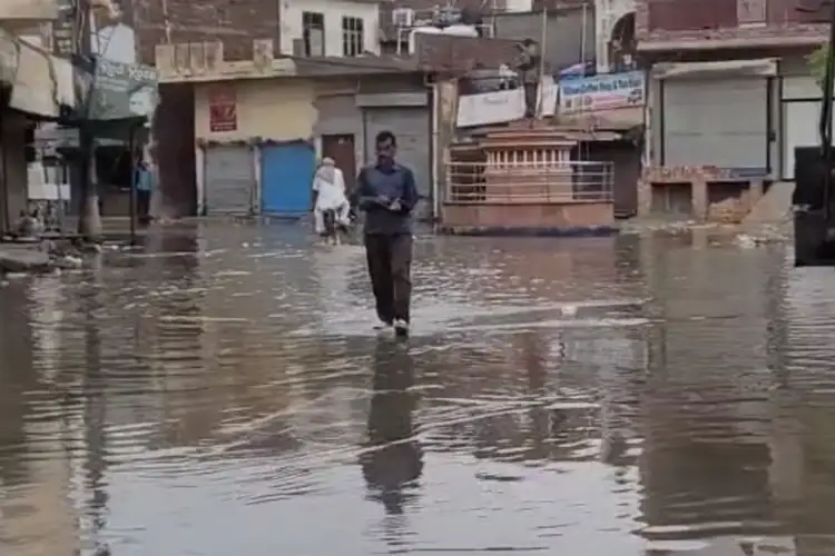 ہریانہ: معمولی بارش سے امبالہ میں پانی جمع، مزید بارش کا امکان