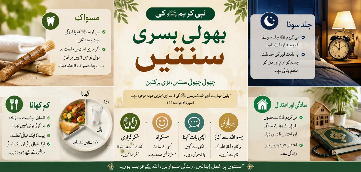 بھولی ہوئی سنتیں: آسان عادتیں جو زندگی بدل دیں