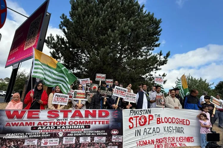 بریڈفورڈ میں پاکستان مخالف مظاہرہ، پاکستان کے زیرِ انتظام جموں و کشمیر میں تشدد کے خلاف آواز