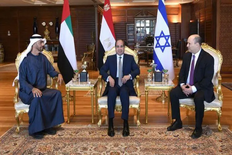 مصر : اماراتی اور اسرائیلی رہنماؤں کی تاریخی ملاقات